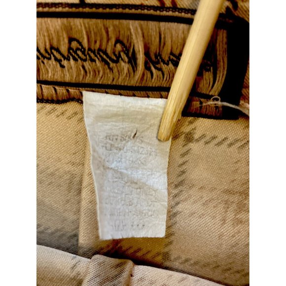 Plaid Western Horse-Themed Beige Maxi Skirt by Intriguing Threads, Est. Size 10 - Picture 11 of 11